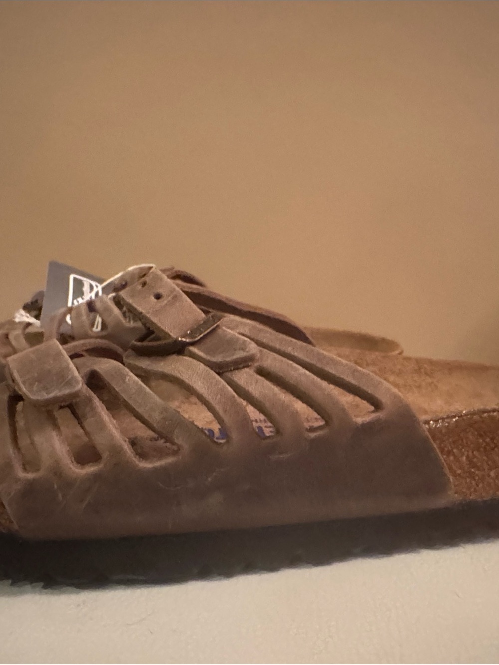 Birkenstock Suede Slide Sandals in Brown new - Picture 3 of 6